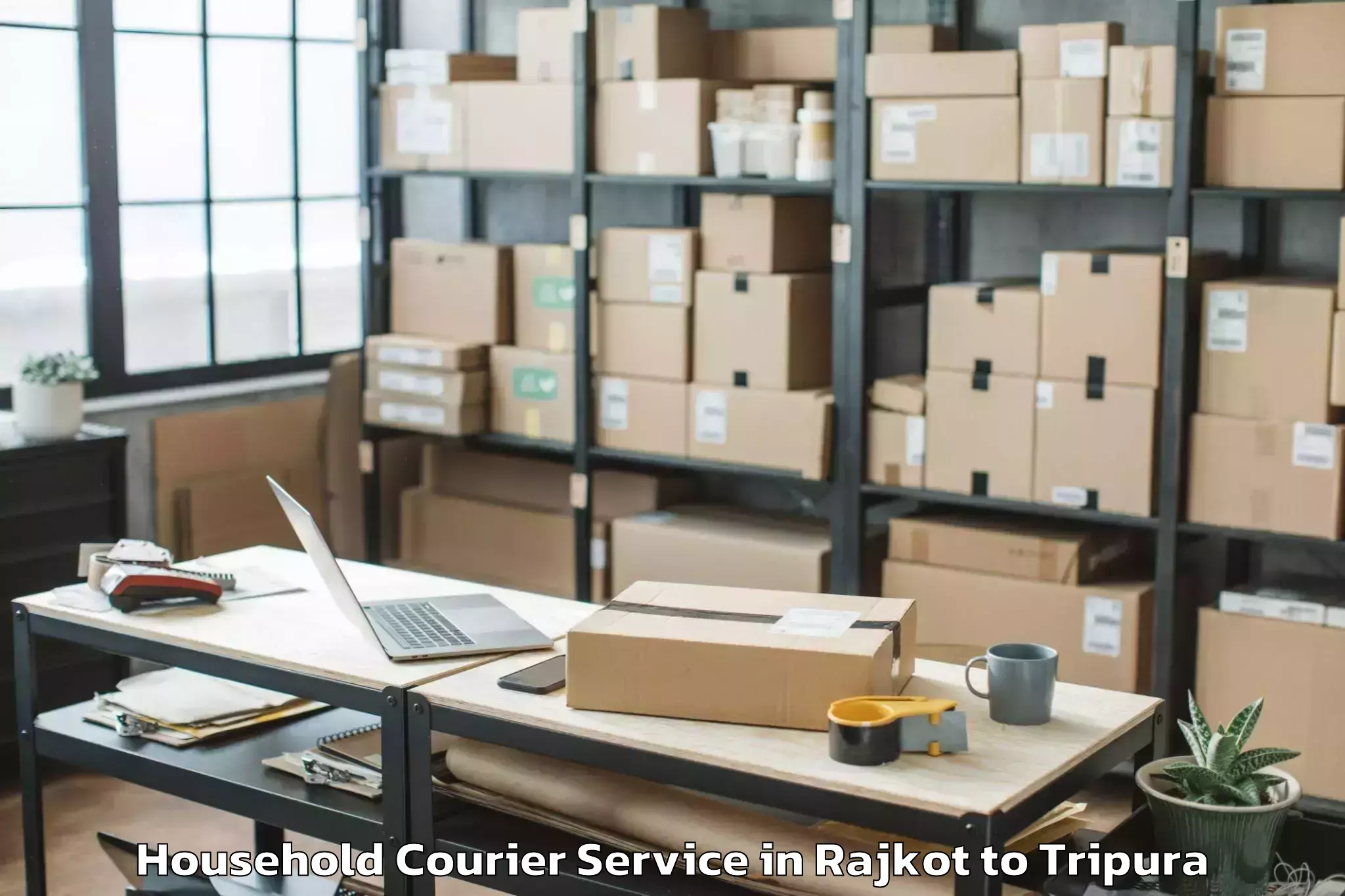 Efficient Rajkot to Teliamura Household Courier